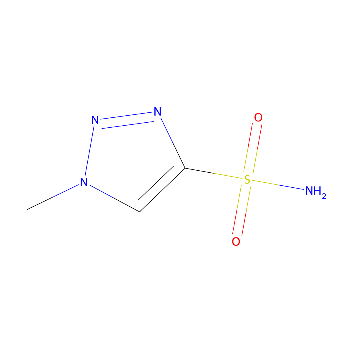 1-methyl-1H-1,2,3-triazole-4-sulfonamide molecular structure, CAS 1880862-28-1