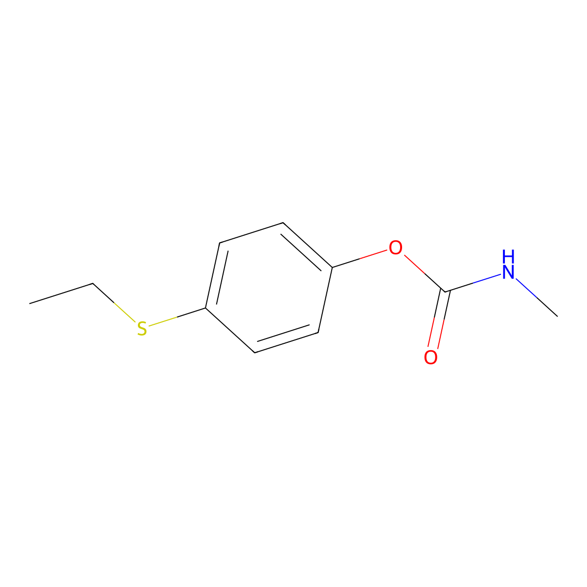 4-(Ethylthio)phenyl N-methylcarbamate molecular structure, CAS 18809-57-9