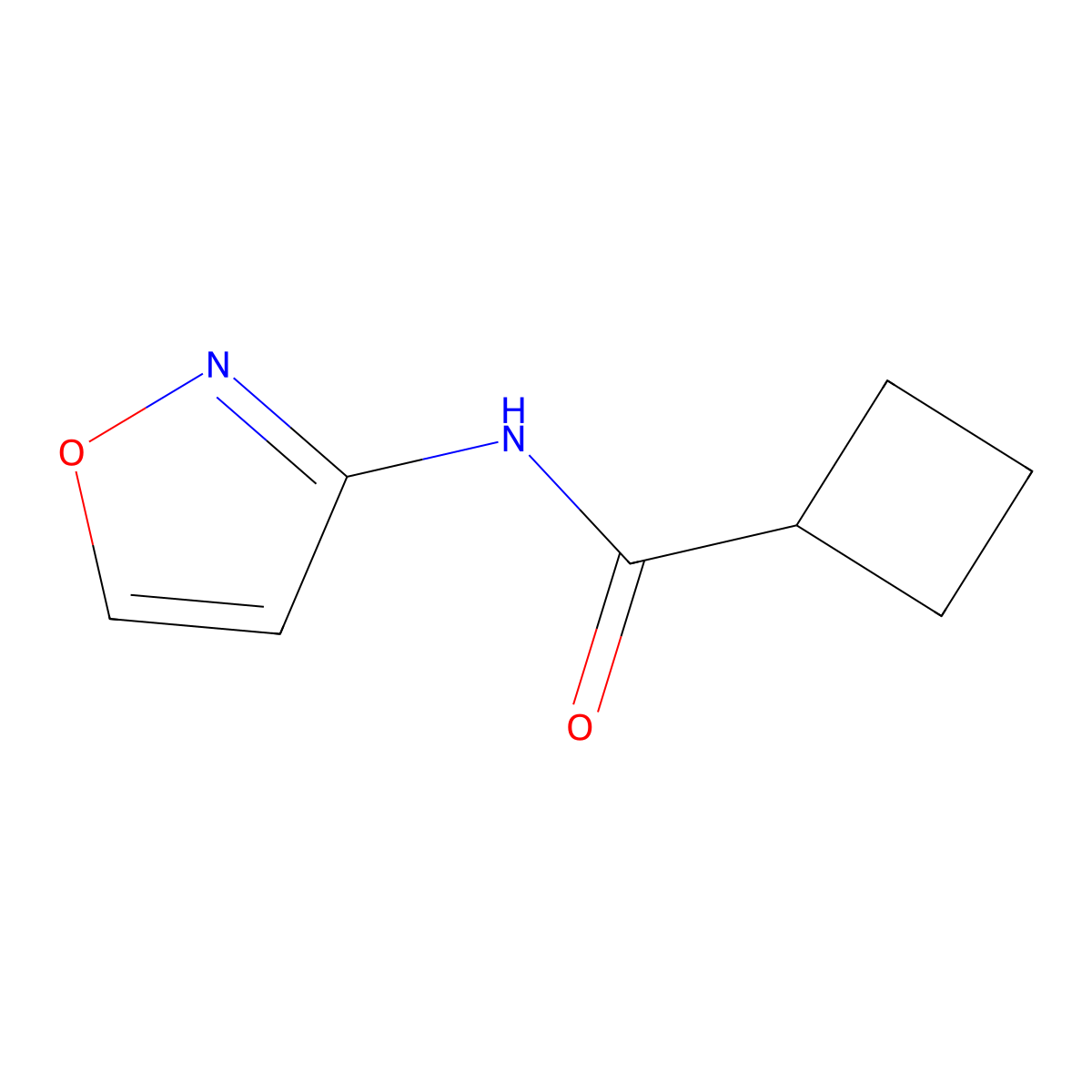 N-(1,2-oxazol-3-yl)cyclobutanecarboxamide molecular structure, CAS 1880970-86-4