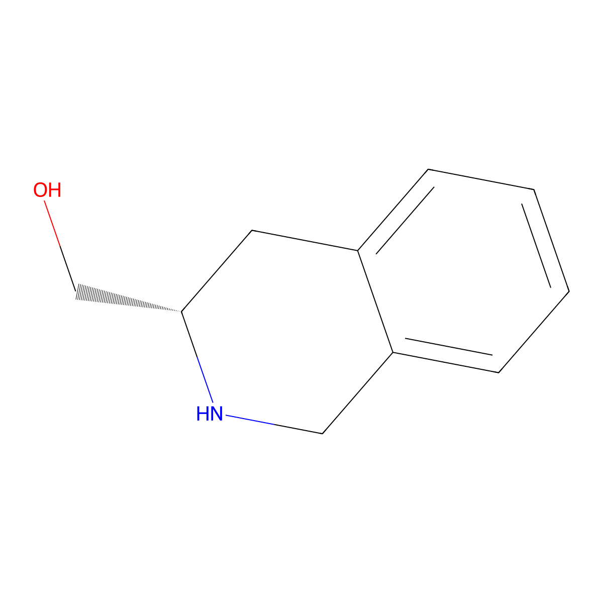 [(3S)-1,2,3,4-tetrahydroisoquinolin-3-yl]methanol molecular structure, CAS 1881-17-0