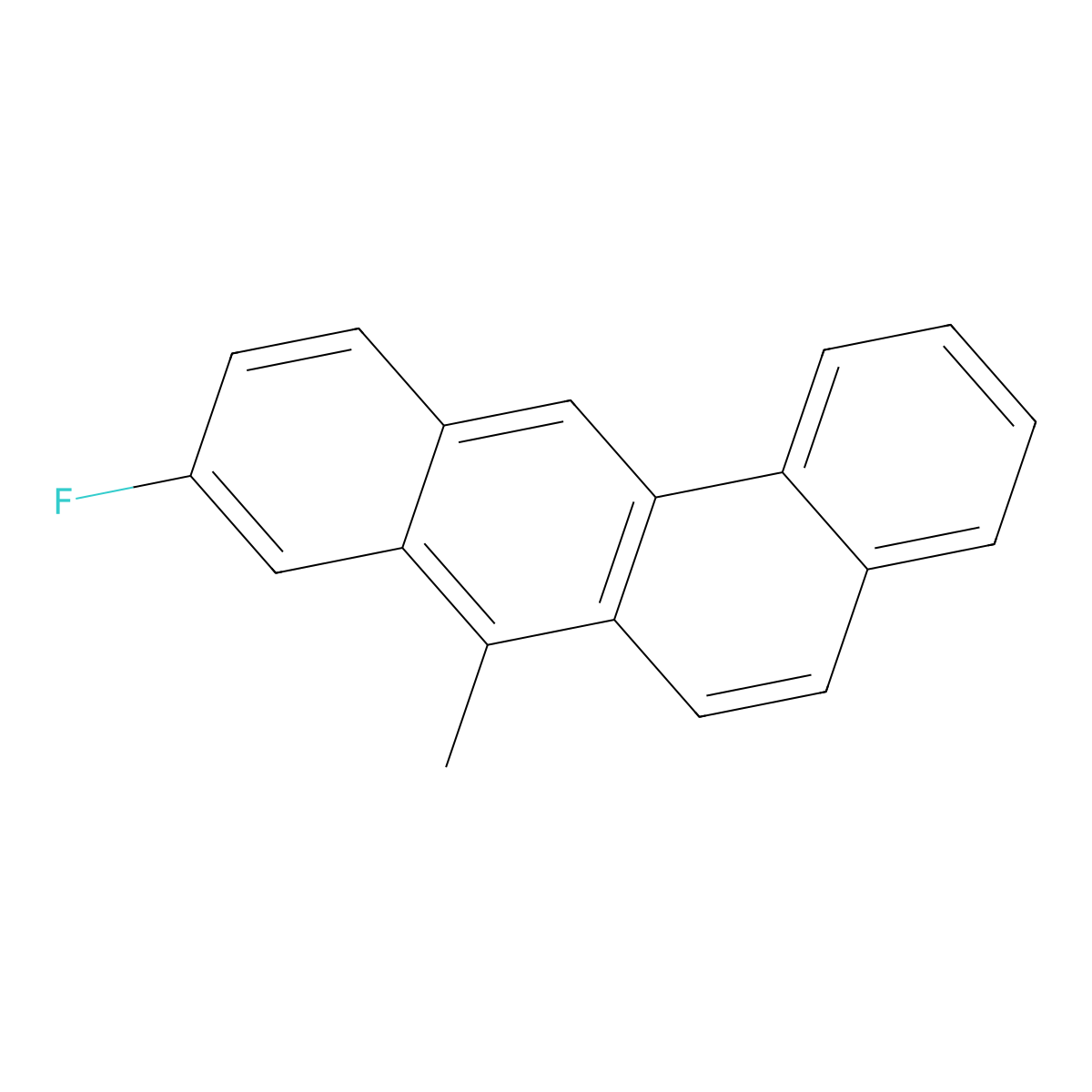 Benz(a)anthracene, 9-fluoro-7-methyl- molecular structure, CAS 1881-75-0