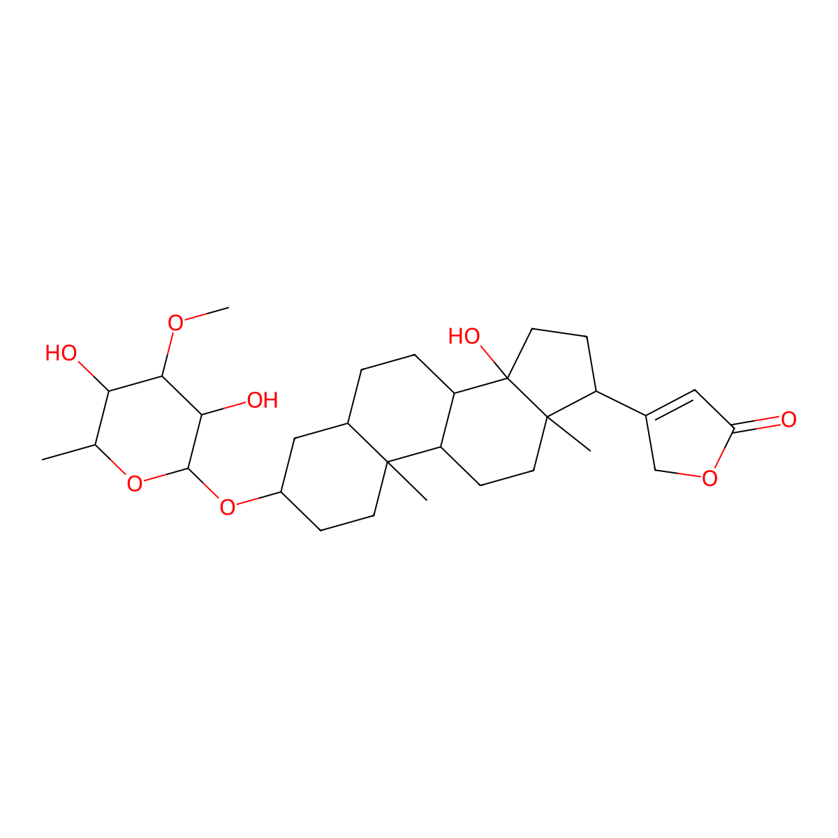 Odoroside H molecular structure, CAS 18810-25-8