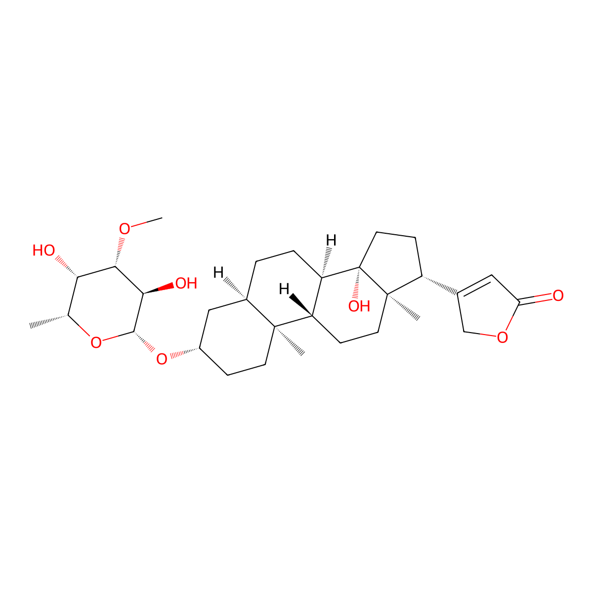 Odoroside H molecular structure, CAS 18810-25-8