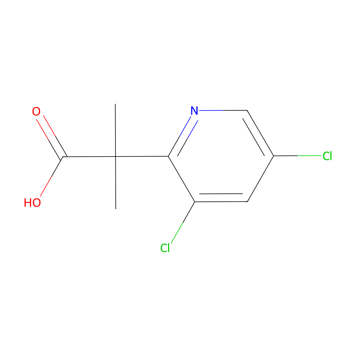 2-(3,5-Dichloropyridin-2-yl)-2-methylpropanoic acid molecular structure, CAS 1881003-21-9