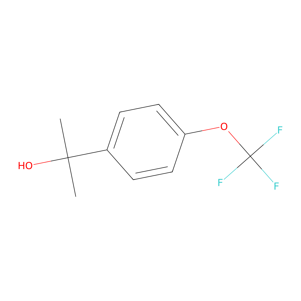 2-[4-(Trifluoromethoxy)phenyl]propan-2-ol molecular structure, CAS 1881024-43-6