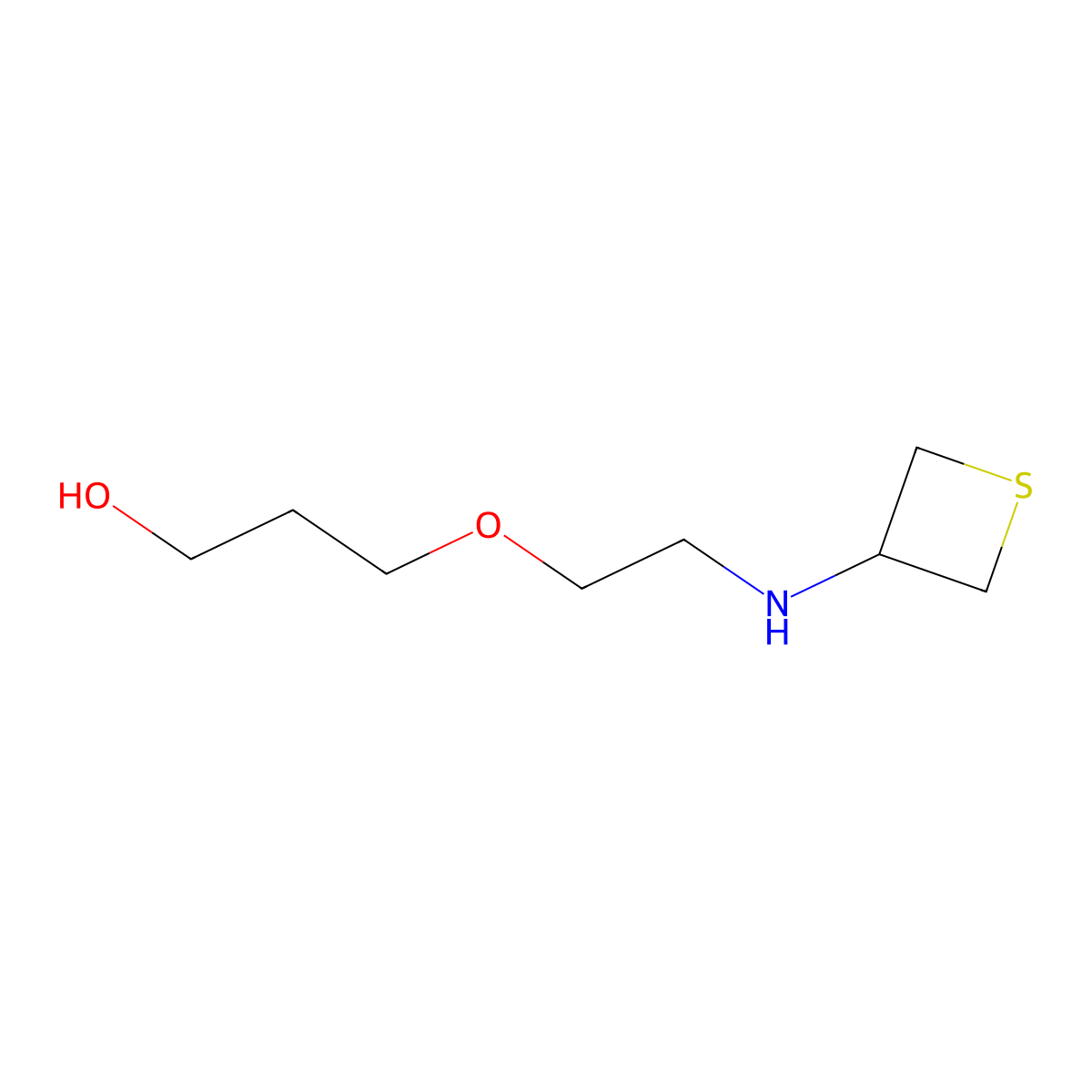3-(2-(Thietan-3-ylamino)ethoxy)propan-1-ol molecular structure, CAS 1881058-75-8