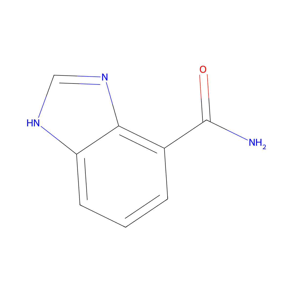 1H-Benzimidazole-4-carboxamide molecular structure, CAS 188106-81-2