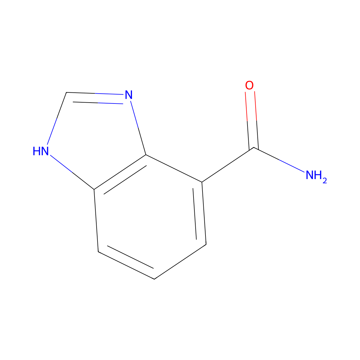 1H-Benzimidazole-4-carboxamide molecular structure, CAS 188106-81-2