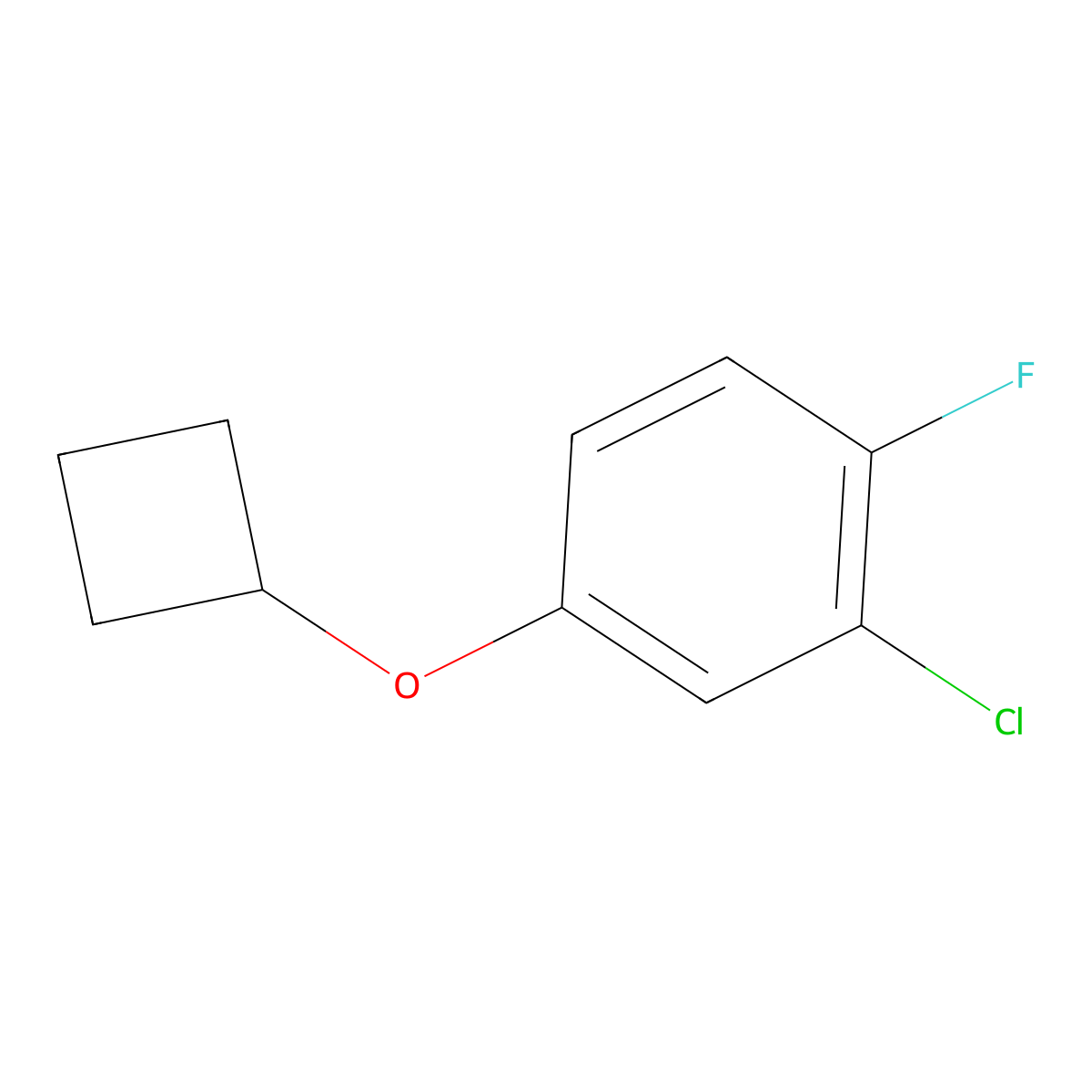 2-Chloro-4-cyclobutoxy-1-fluorobenzene molecular structure, CAS 1881090-59-0