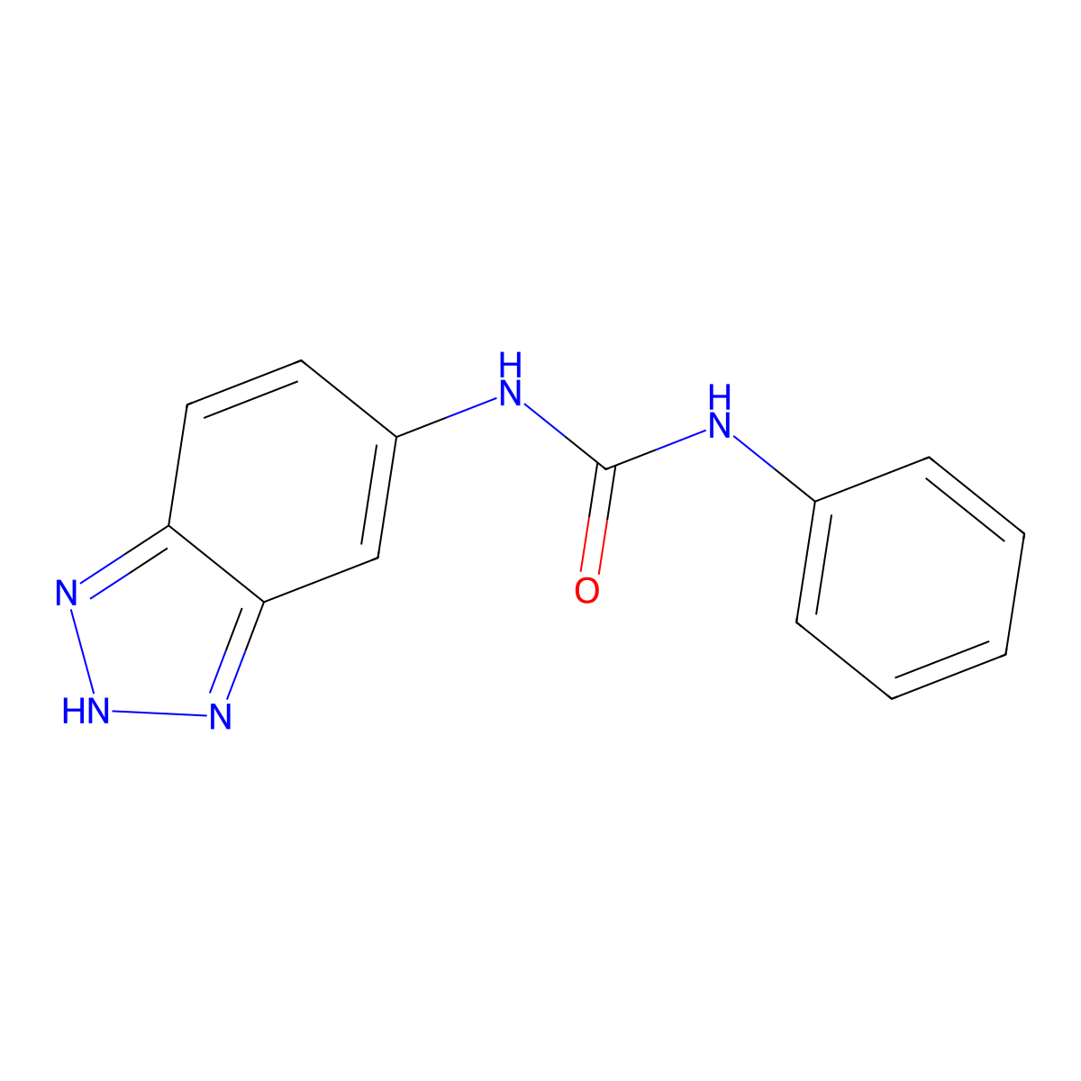 Urea, N-1H-benzotriazol-6-yl-N'-phenyl- molecular structure, CAS 18811-70-6