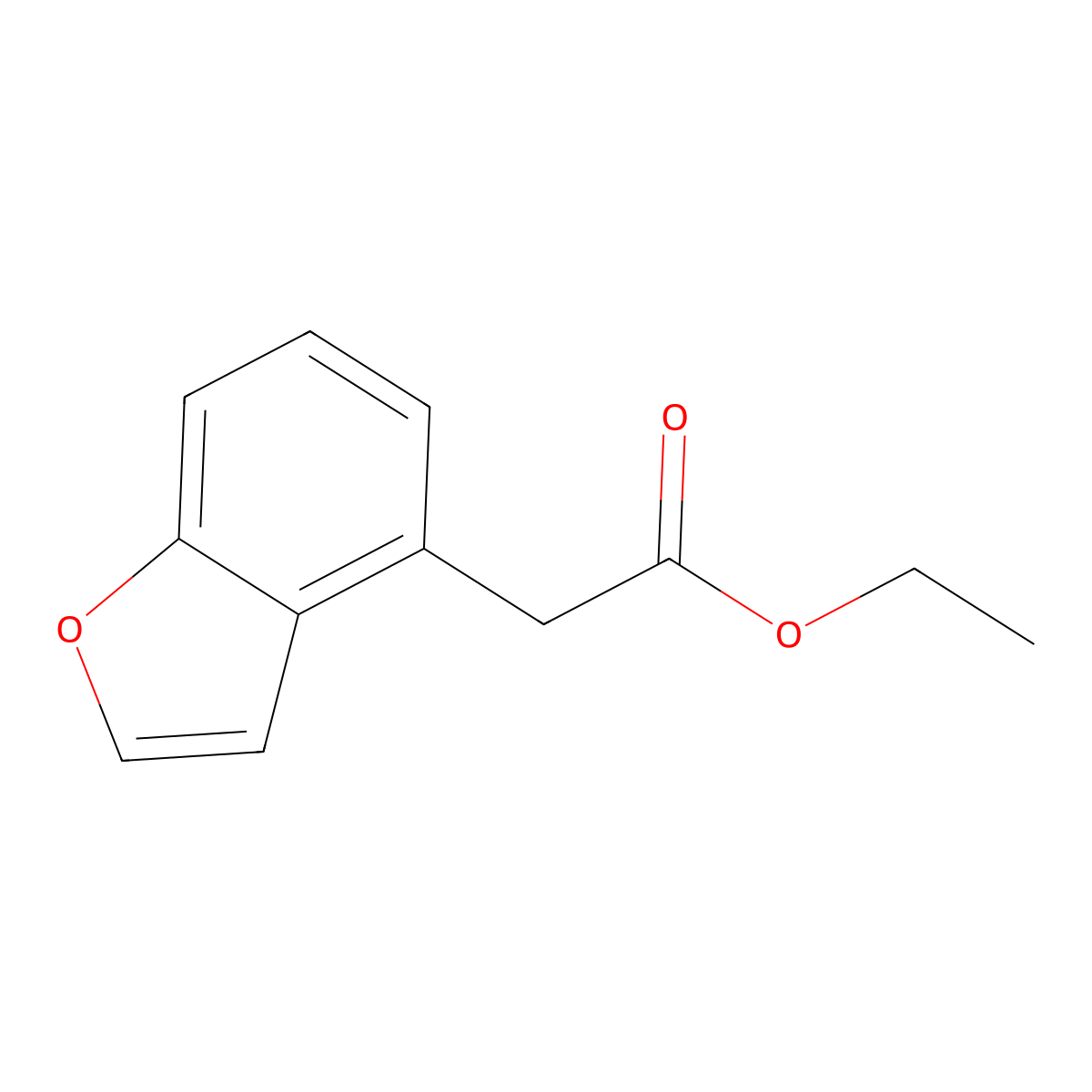 Ethyl 2-(1-benzofuran-4-yl)acetate molecular structure, CAS 188111-47-9