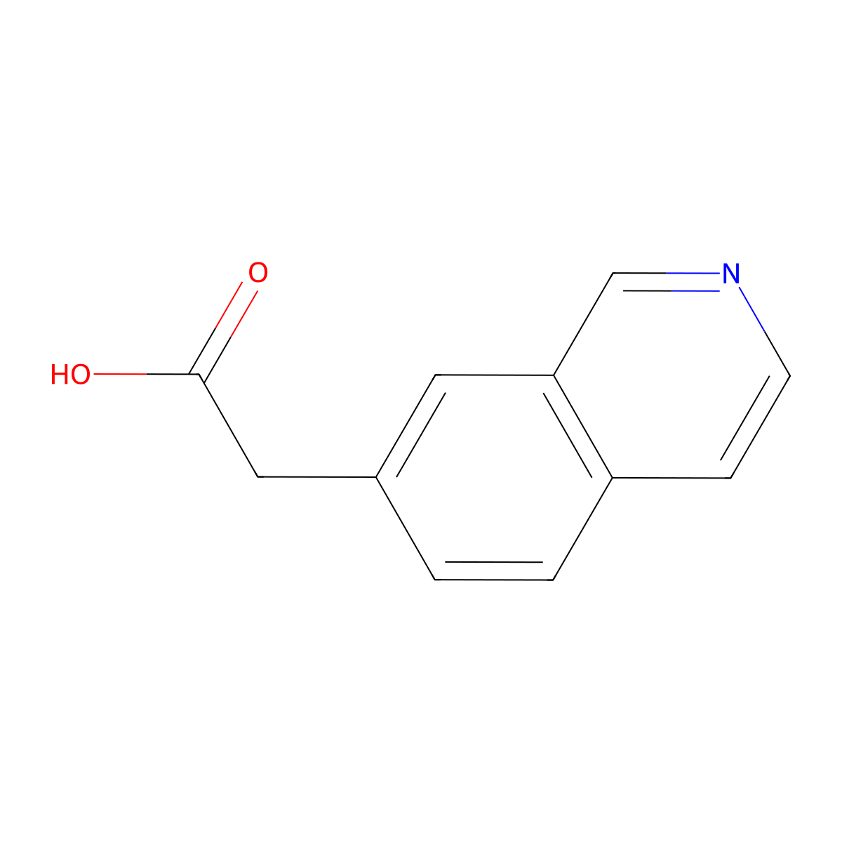 2-(Isoquinolin-7-yl)acetic acid molecular structure, CAS 188111-64-0