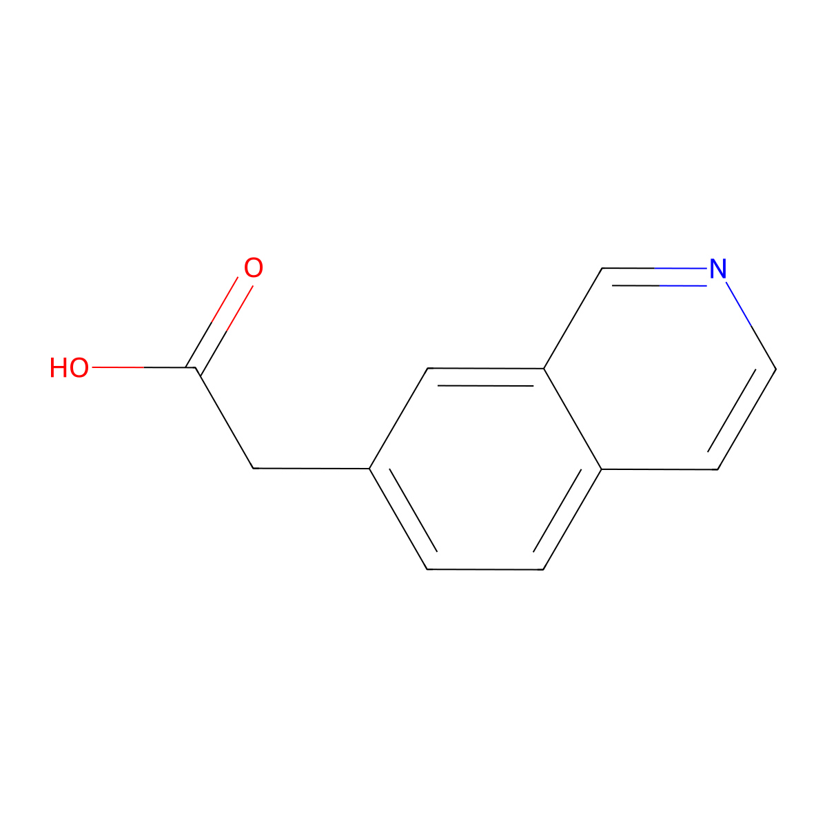 2-(Isoquinolin-7-yl)acetic acid molecular structure, CAS 188111-64-0