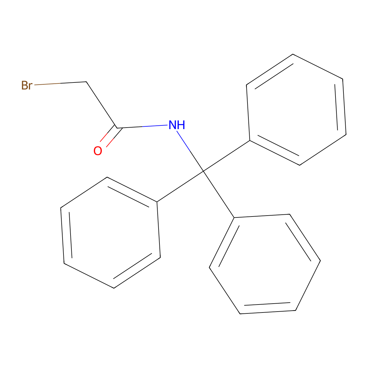 2-Bromo-N-tritylacetamide molecular structure, CAS 188112-22-3