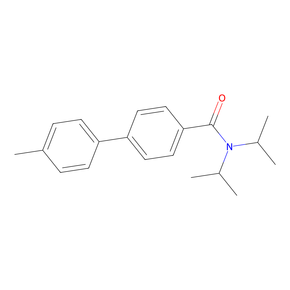 4'-Methyl-N,N-bis(1-methylethyl)[1,1'-biphenyl]-4-carboxamide molecular structure, CAS 188112-26-7
