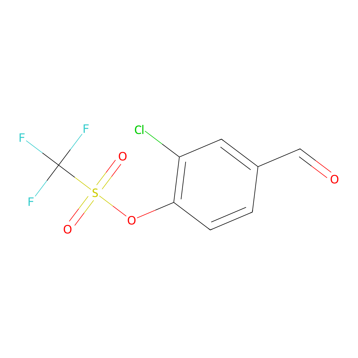 2-Chloro-4-formylphenyl trifluoromethanesulfonate molecular structure, CAS 188112-72-3