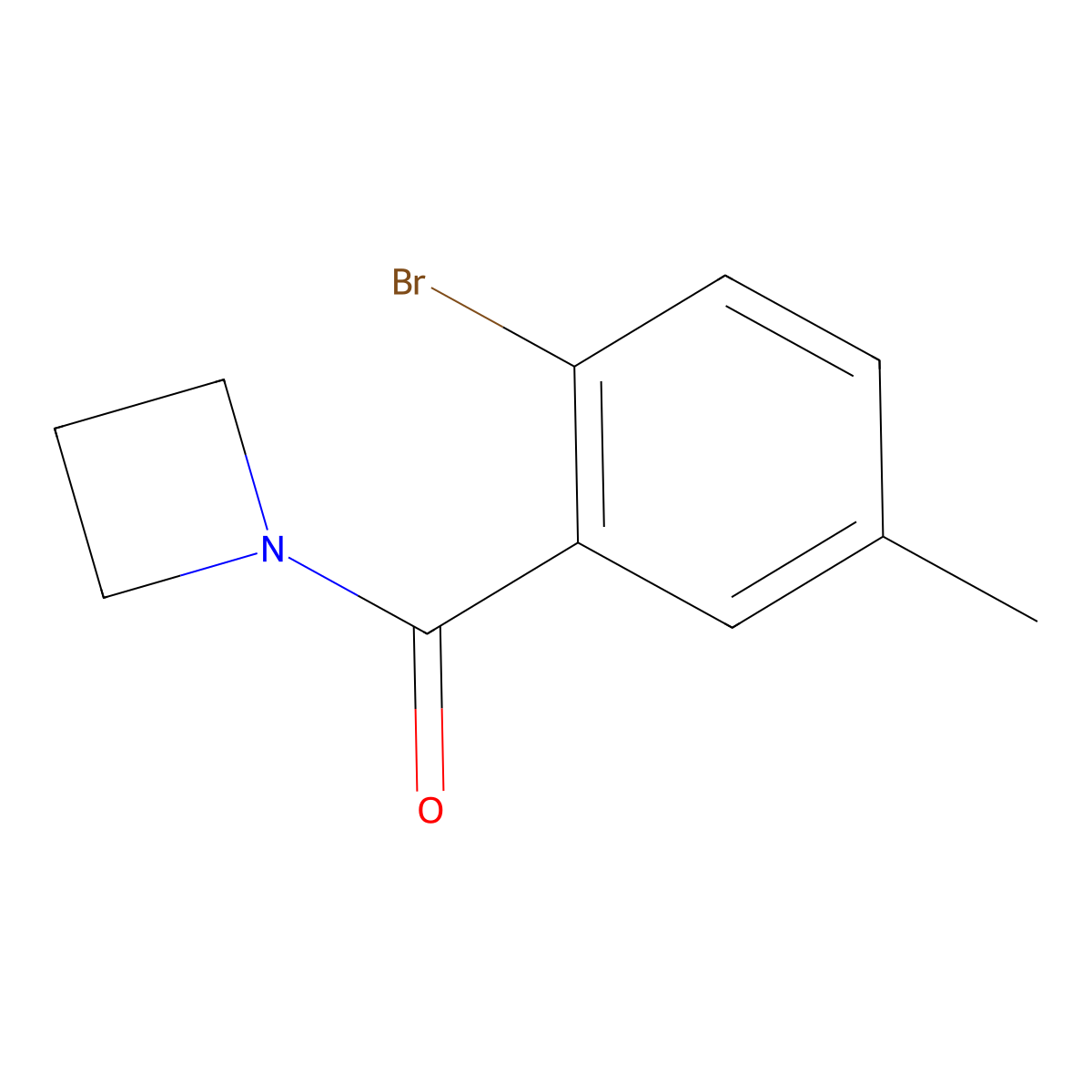 1-(2-Bromo-5-methylbenzoyl)azetidine molecular structure, CAS 1881143-56-1
