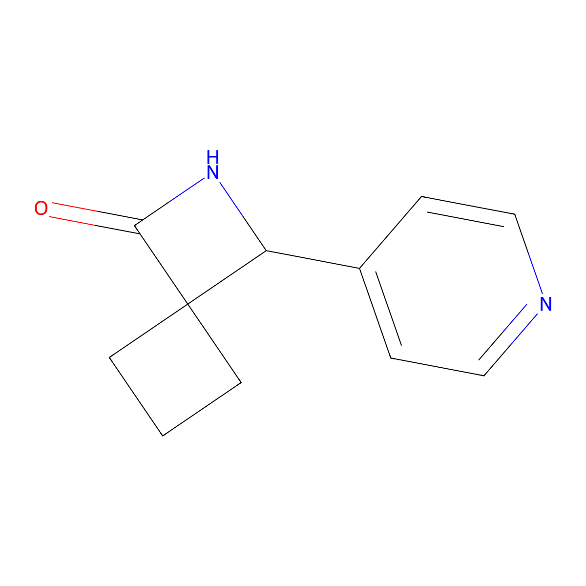 3-(Pyridin-4-yl)-2-azaspiro[3.3]heptan-1-one molecular structure, CAS 1881158-29-7