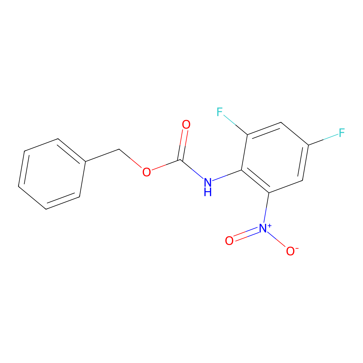 benzyl N-(2,4-difluoro-6-nitrophenyl)carbamate molecular structure, CAS 1881161-32-5