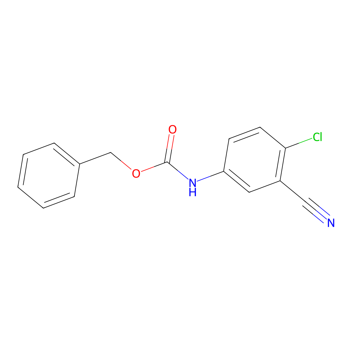 benzyl N-(4-chloro-3-cyanophenyl)carbamate molecular structure, CAS 1881163-55-8