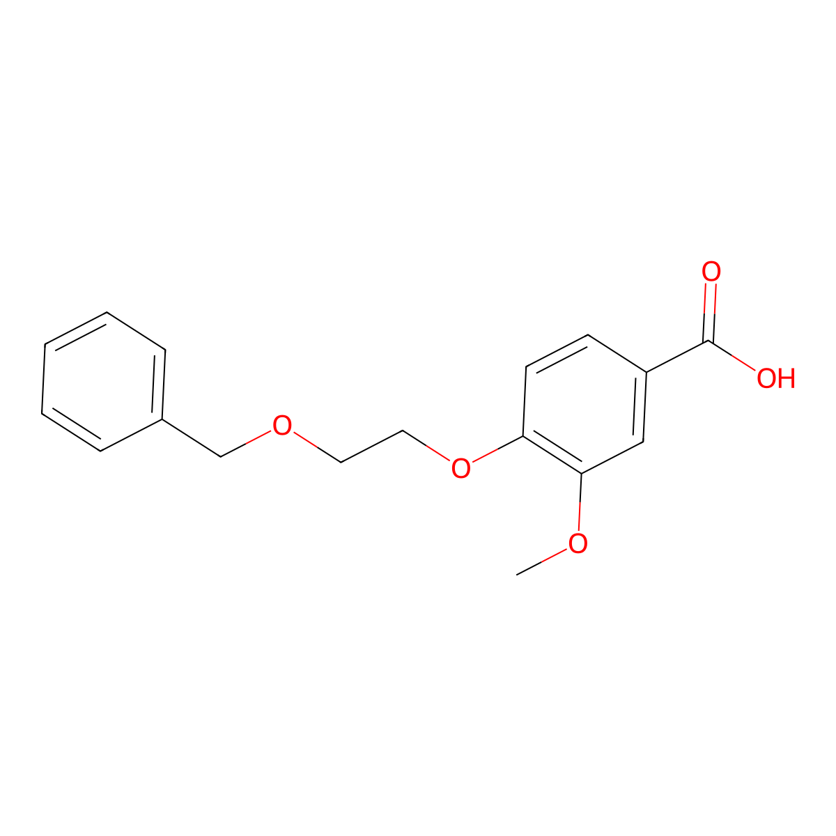 4-(2-(Benzyloxy)ethoxy)-3-methoxybenzoic acid molecular structure, CAS 1881167-15-2