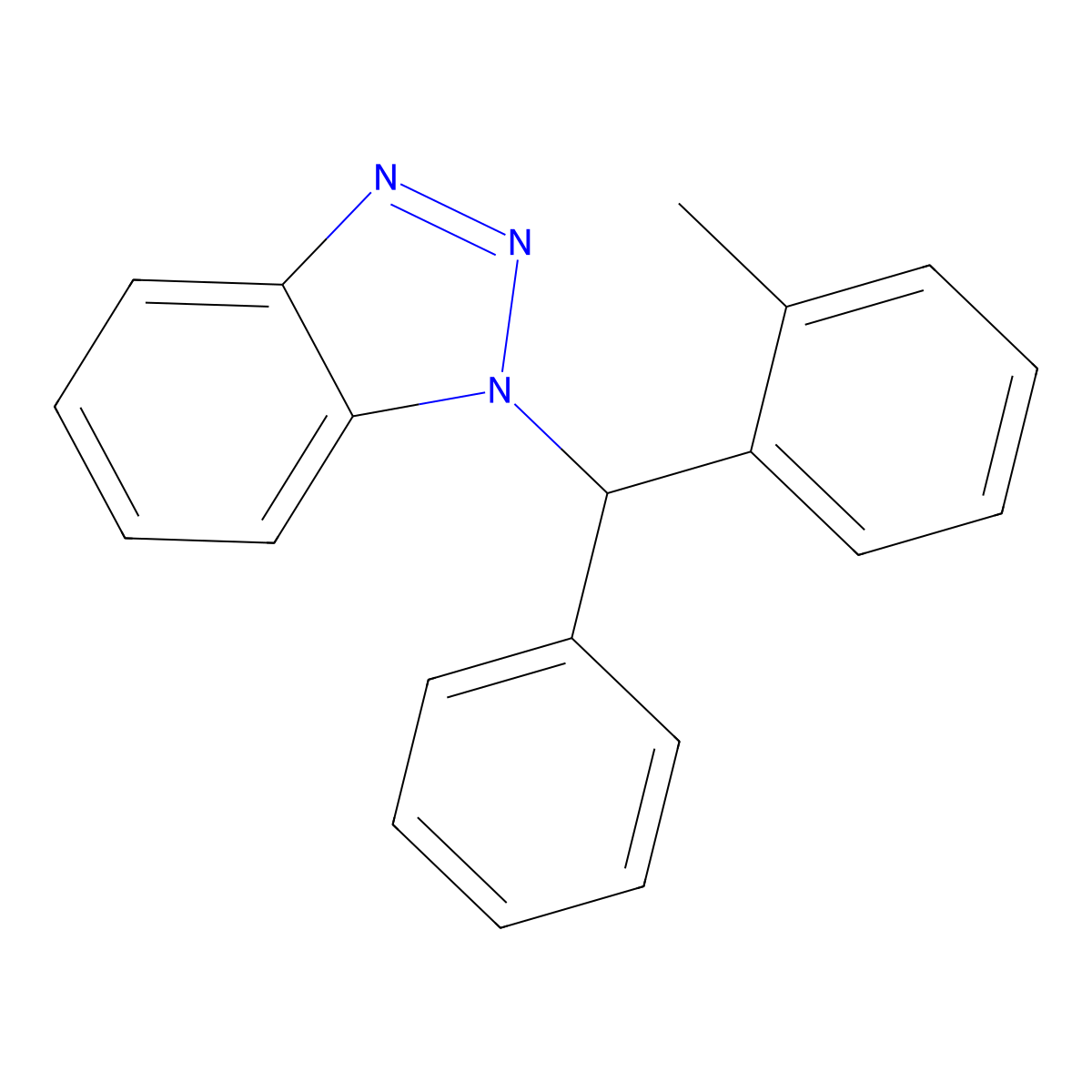 1-[(2-Methylphenyl)(phenyl)methyl]-1H-1,2,3-benzot molecular structure, CAS 188119-11-1