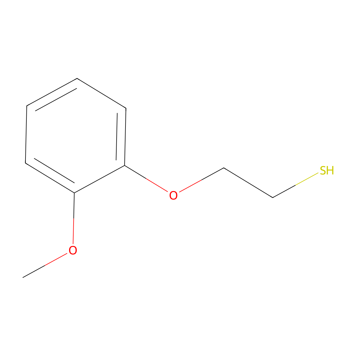 2-(2-Methoxyphenoxy)ethane-1-thiol molecular structure, CAS 188120-76-5