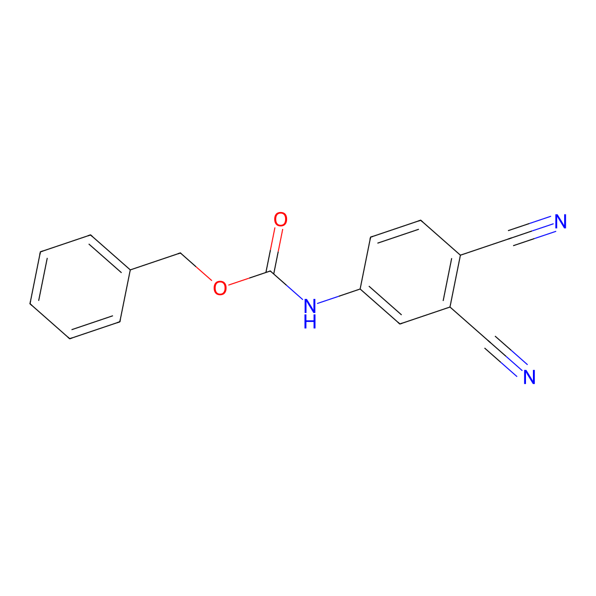 benzyl N-(3,4-dicyanophenyl)carbamate molecular structure, CAS 1881209-58-0
