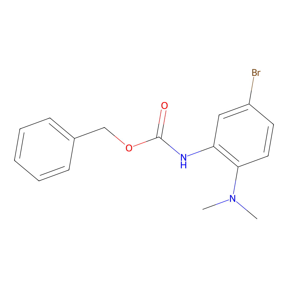 benzyl N-[5-bromo-2-(dimethylamino)phenyl]carbamate molecular structure, CAS 1881209-76-2