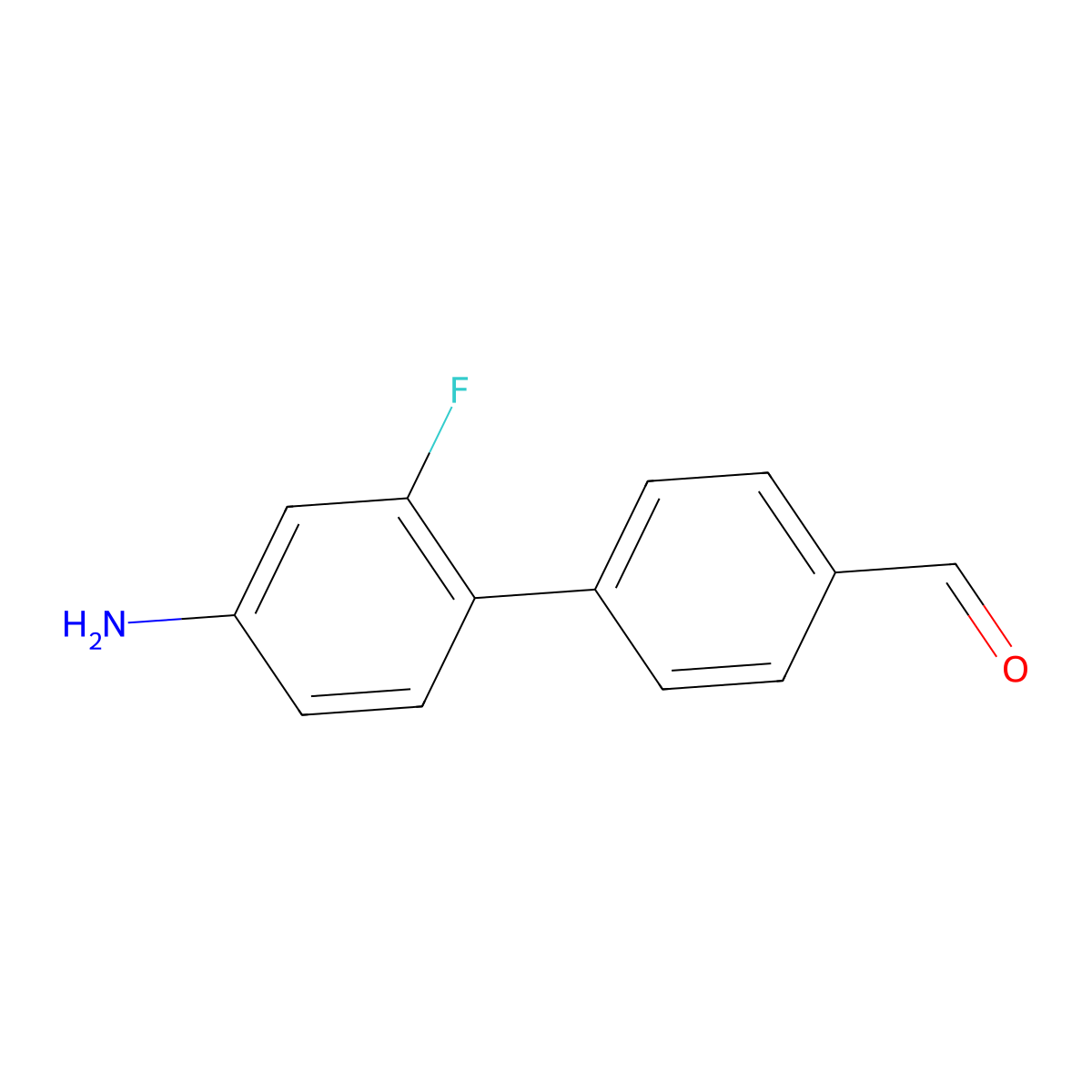 4-(4-Amino-2-fluorophenyl)benzaldehyde molecular structure, CAS 1881220-87-6