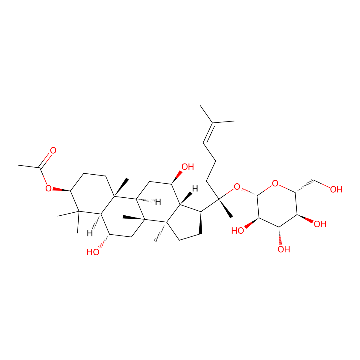 3-Acetyl-ginsenoside F1 molecular structure, CAS 1881225-08-6
