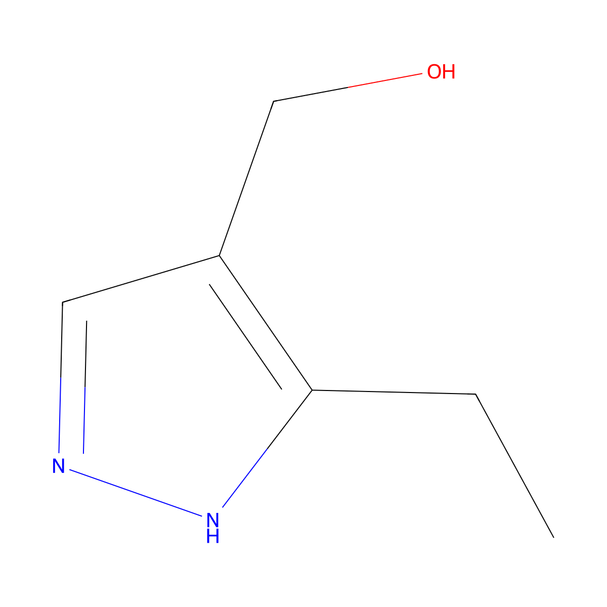 (5-ethyl-1H-pyrazol-4-yl)methanol molecular structure, CAS 1881229-50-0