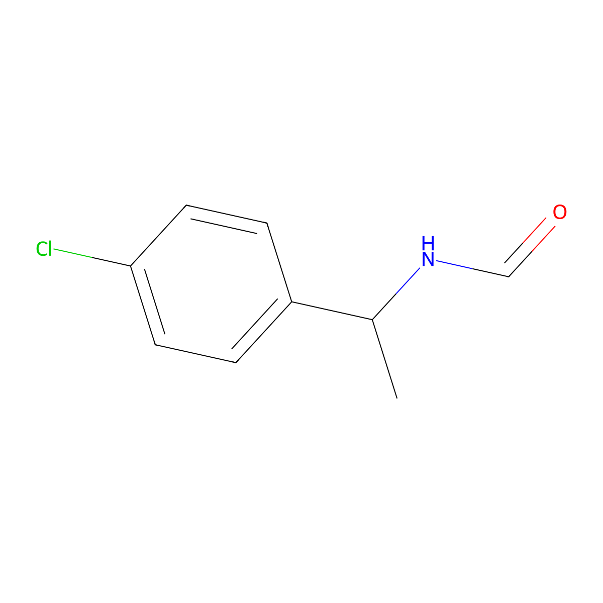 N-[1-(4-chloro-phenyl)-ethyl]-formamide molecular structure, CAS 188125-52-2