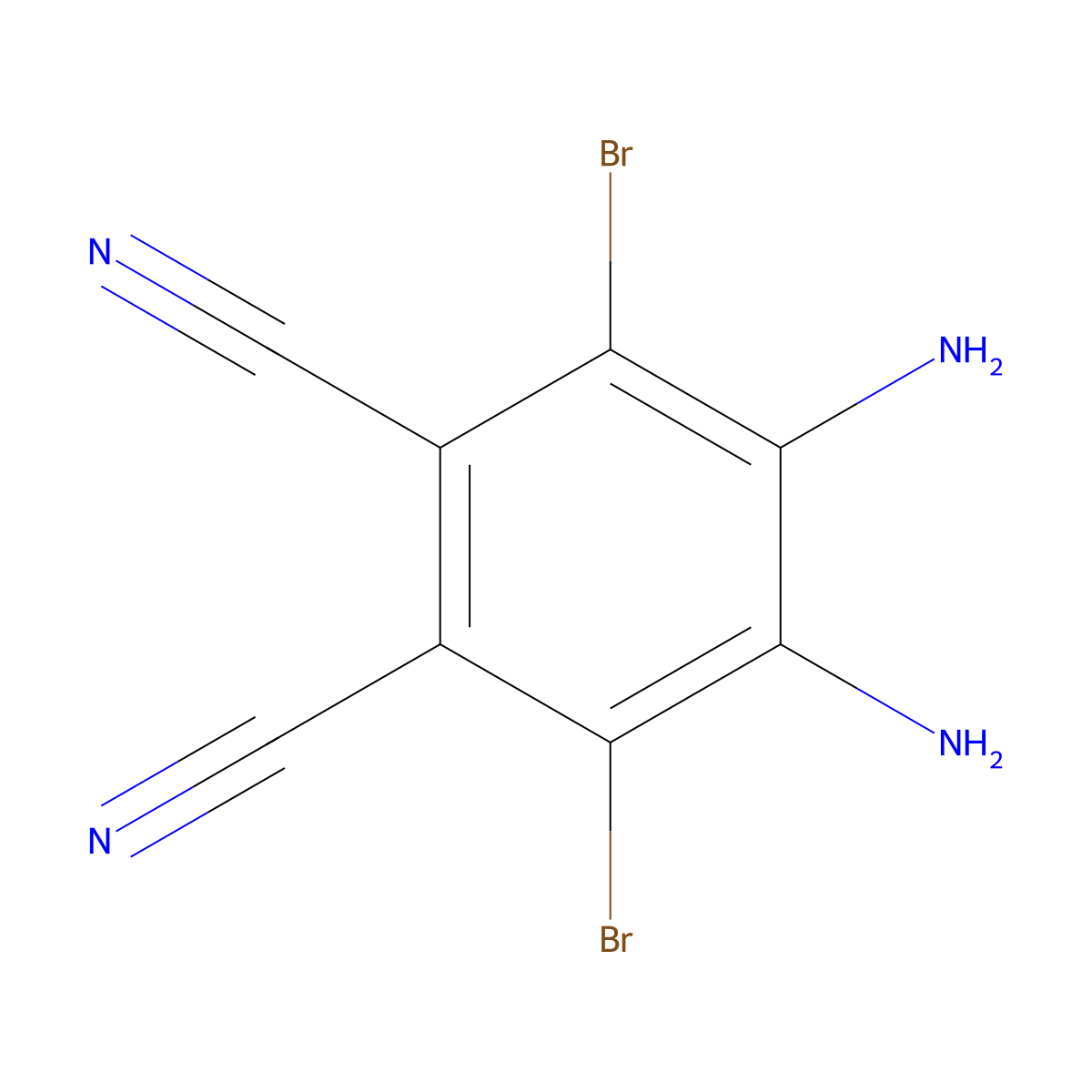 4,5-Diamino-3,6-dibromophthalonitrile molecular structure, CAS 1881269-28-8