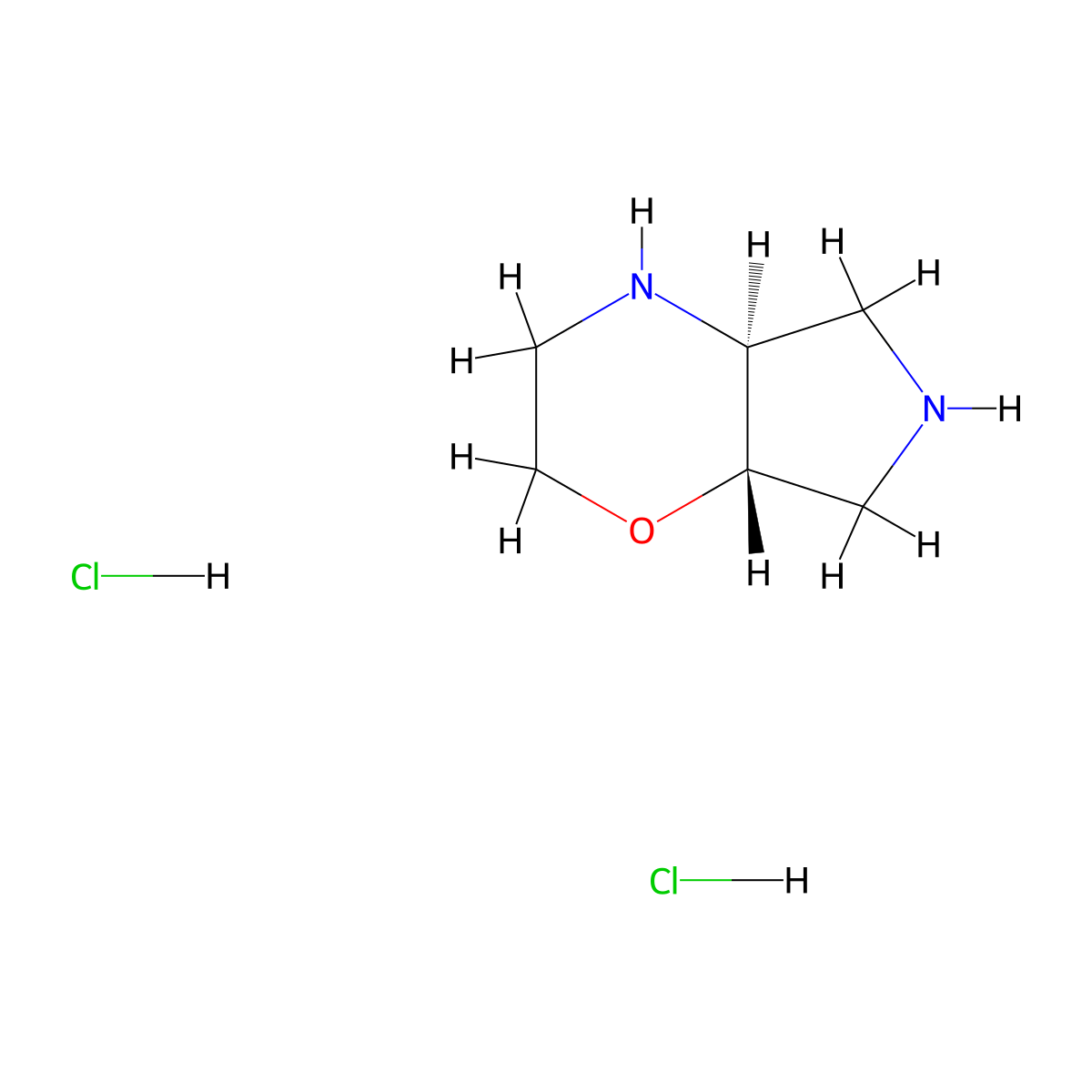 (4aS,7aS)-Octahydropyrrolo[3,4-b][1,4]oxazine dihydrochloride molecular structure, CAS 1881275-73-5