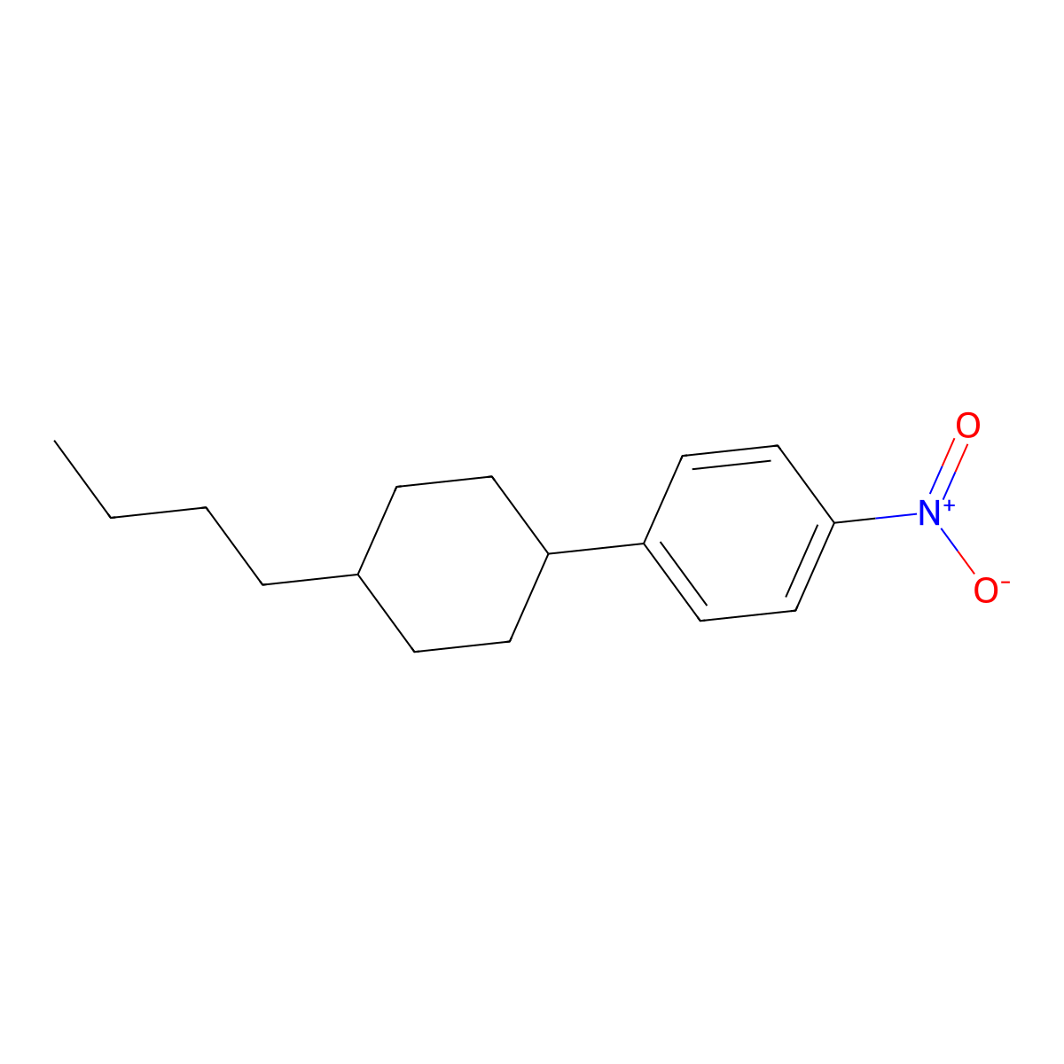 1-Nitro-4-[(1S,4R)-4-butylcyclohexyl]benzene molecular structure, CAS 1881275-84-8