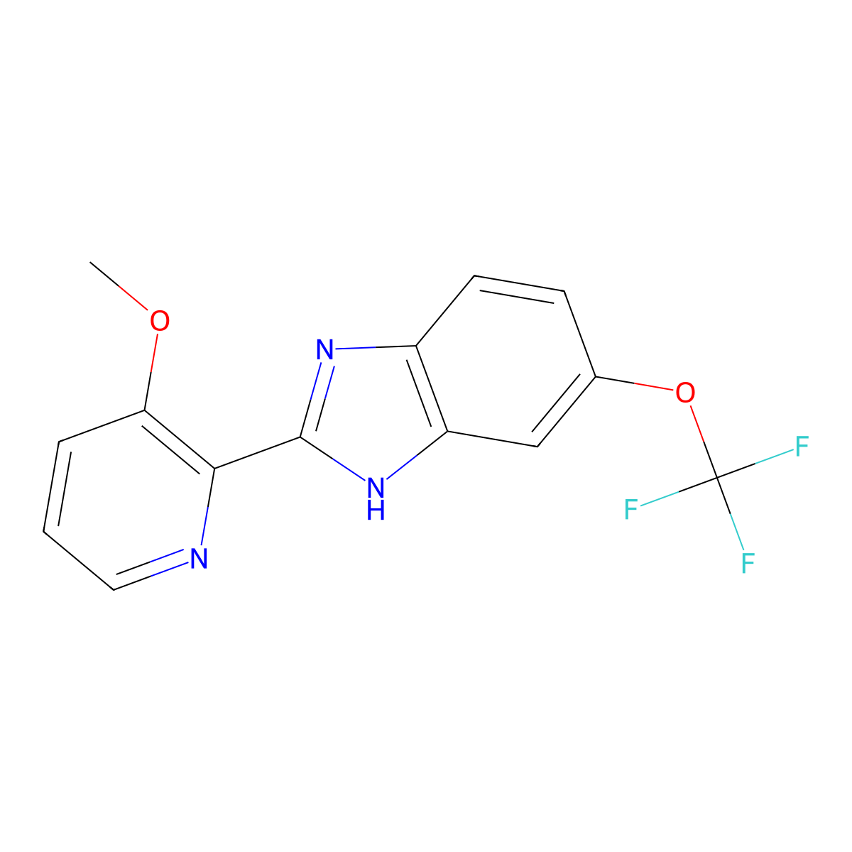 2-(3-methoxy-2-pyridinyl)-6-(trifluoromethoxy)-1H-benzimidazole molecular structure, CAS 1881276-00-1