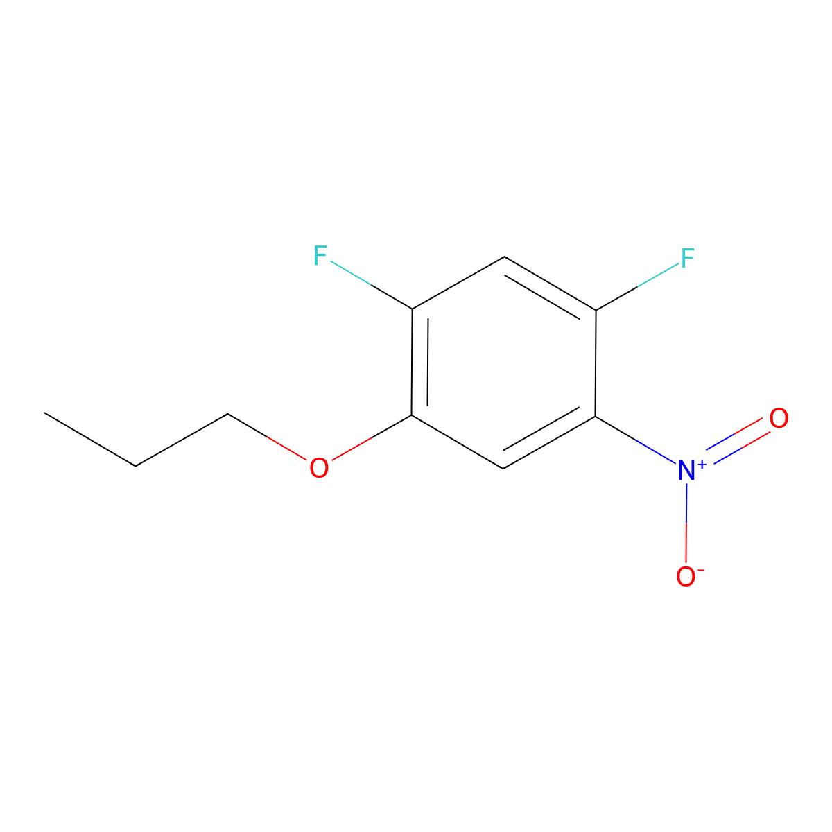 1,5-Difluoro-2-nitro-4-propoxybenzene molecular structure, CAS 1881287-94-0