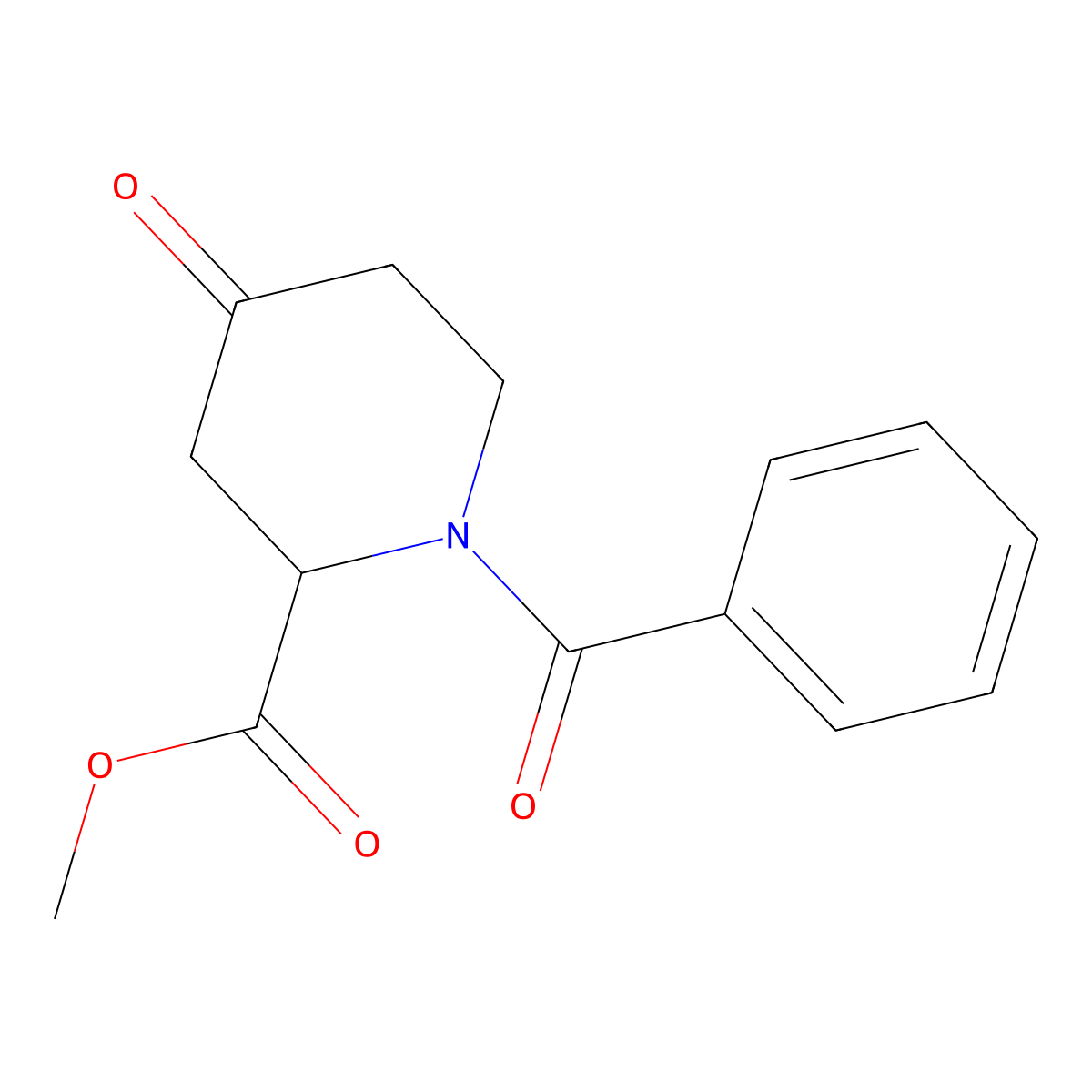 Methyl 1-benzoyl-4-oxopiperidine-2-carboxylate molecular structure, CAS 1881288-04-5