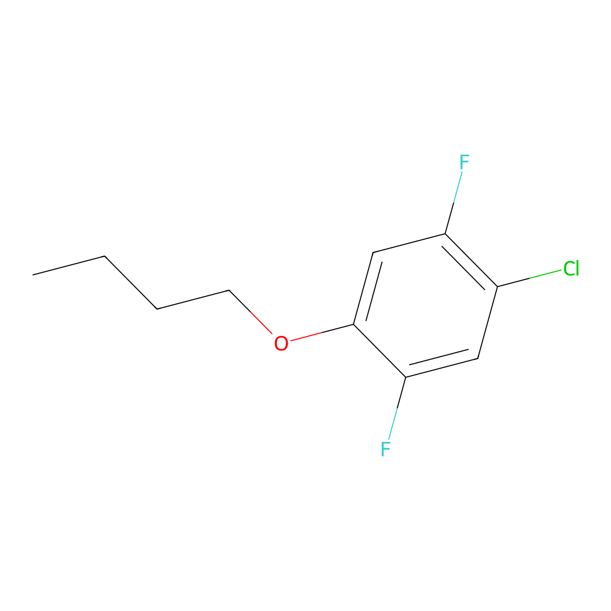 1-Butoxy-4-chloro-2,5-difluorobenzene molecular structure, CAS 1881288-09-0