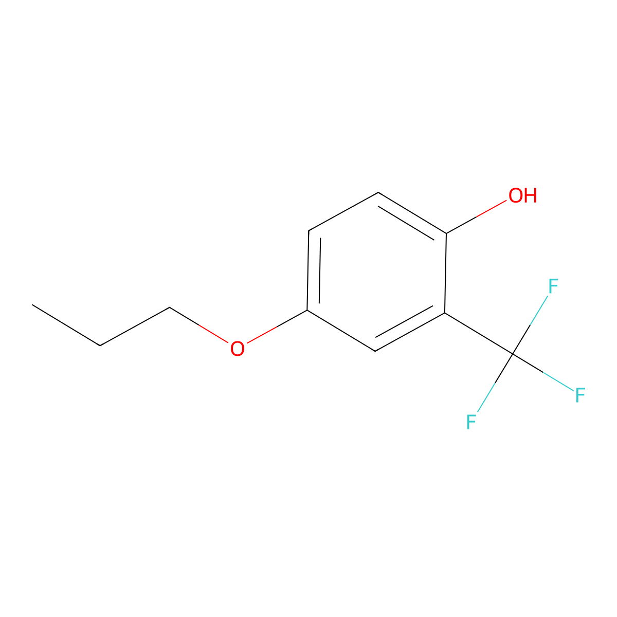 4-Propoxy-2-(trifluoromethyl)phenol molecular structure, CAS 1881288-13-6