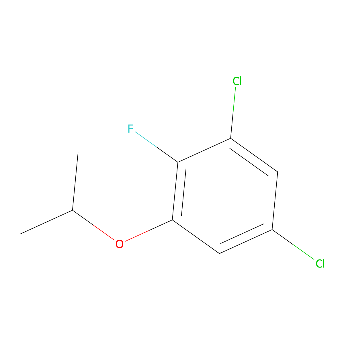 1,5-Dichloro-2-fluoro-3-(propan-2-yloxy)benzene molecular structure, CAS 1881288-14-7