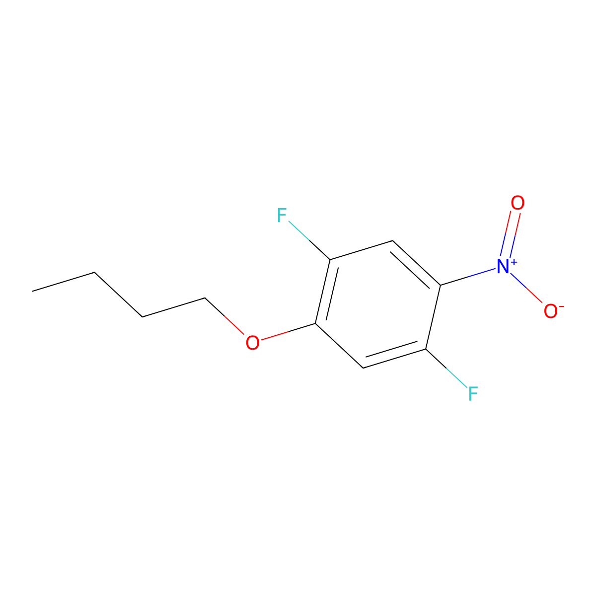 1-Butoxy-2,5-difluoro-4-nitrobenzene molecular structure, CAS 1881288-17-0