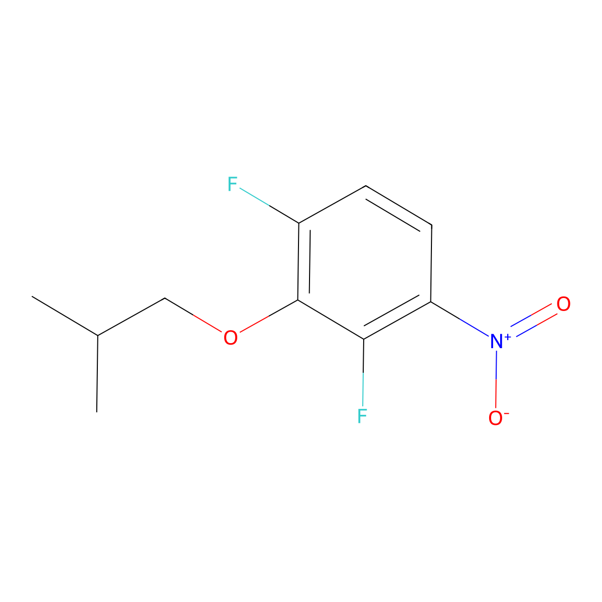 1,3-Difluoro-2-(2-methylpropoxy)-4-nitrobenzene molecular structure, CAS 1881288-20-5