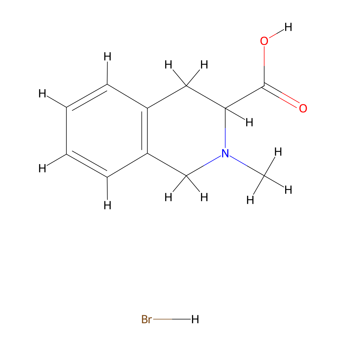 2-Methyl-1,2,3,4-tetrahydroisoquinoline-3-carboxylic acid hydrobromide molecular structure, CAS 1881288-21-6