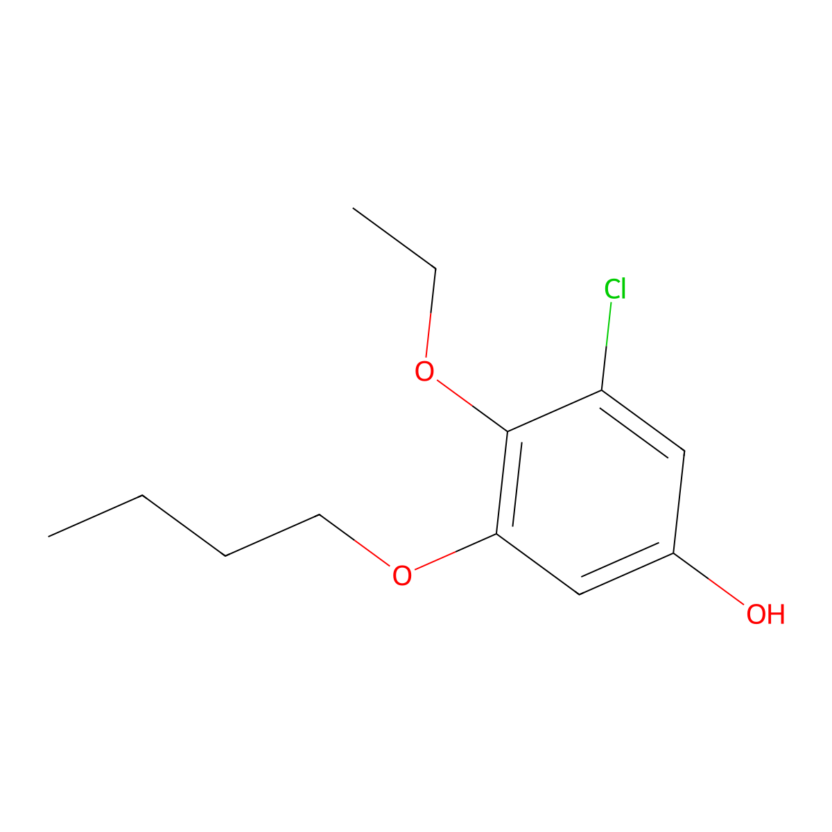 3-Butoxy-5-chloro-4-ethoxyphenol molecular structure, CAS 1881288-23-8