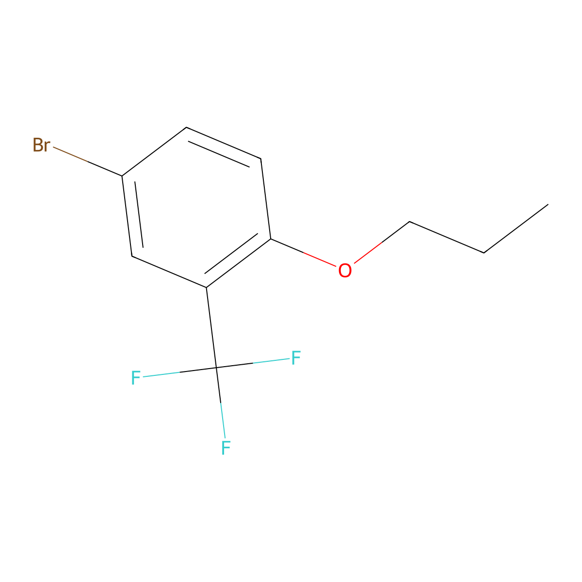 4-Bromo-1-propoxy-2-(trifluoromethyl)benzene molecular structure, CAS 1881288-24-9