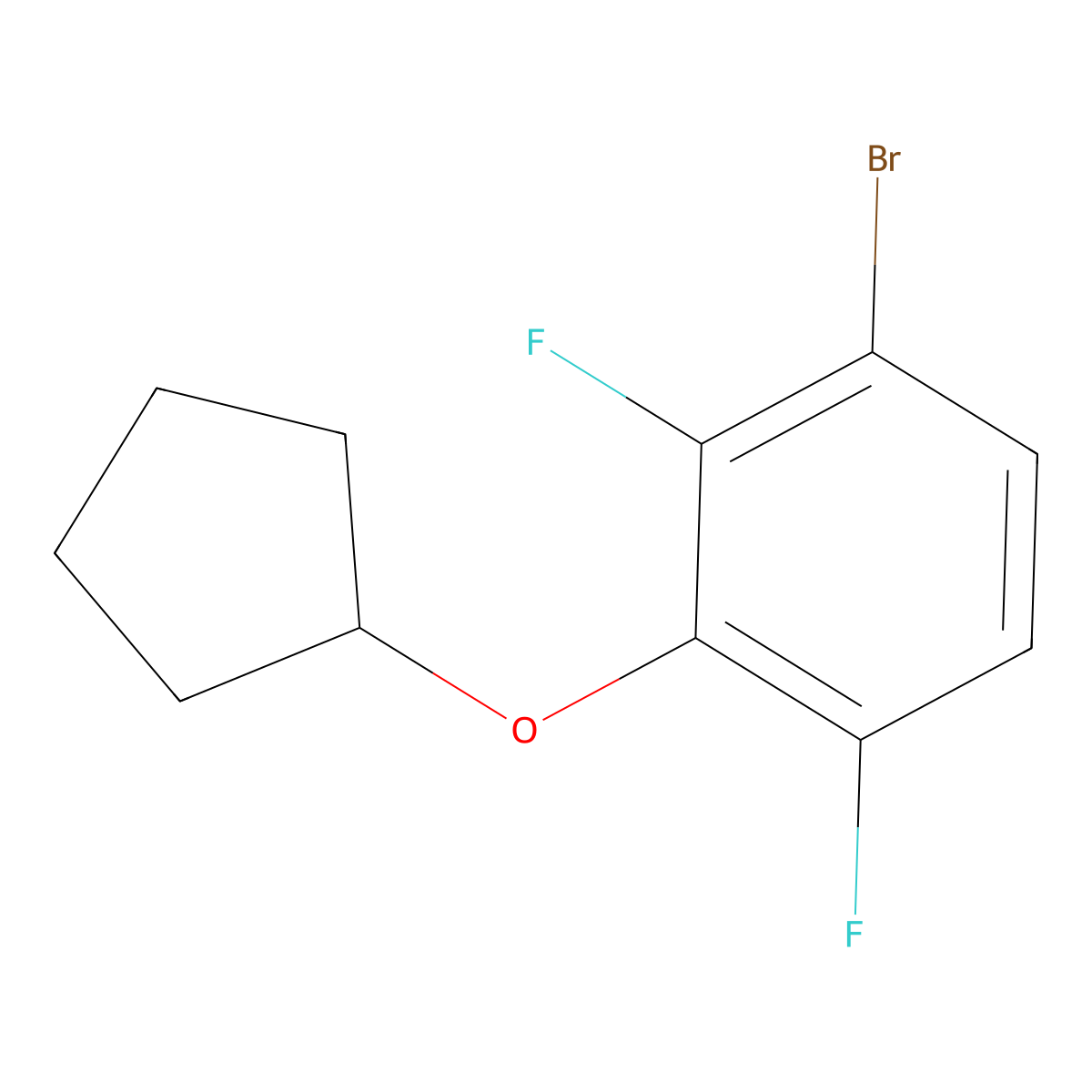 1-Bromo-3-(cyclopentyloxy)-2,4-difluorobenzene molecular structure, CAS 1881288-25-0