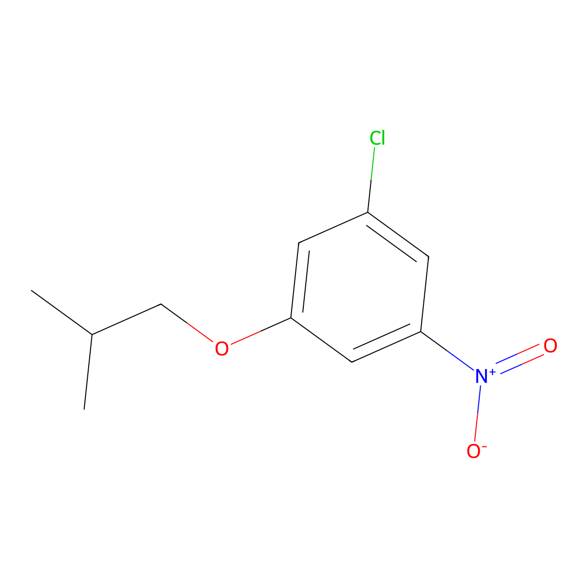 1-Chloro-3-(2-methylpropoxy)-5-nitrobenzene molecular structure, CAS 1881288-28-3