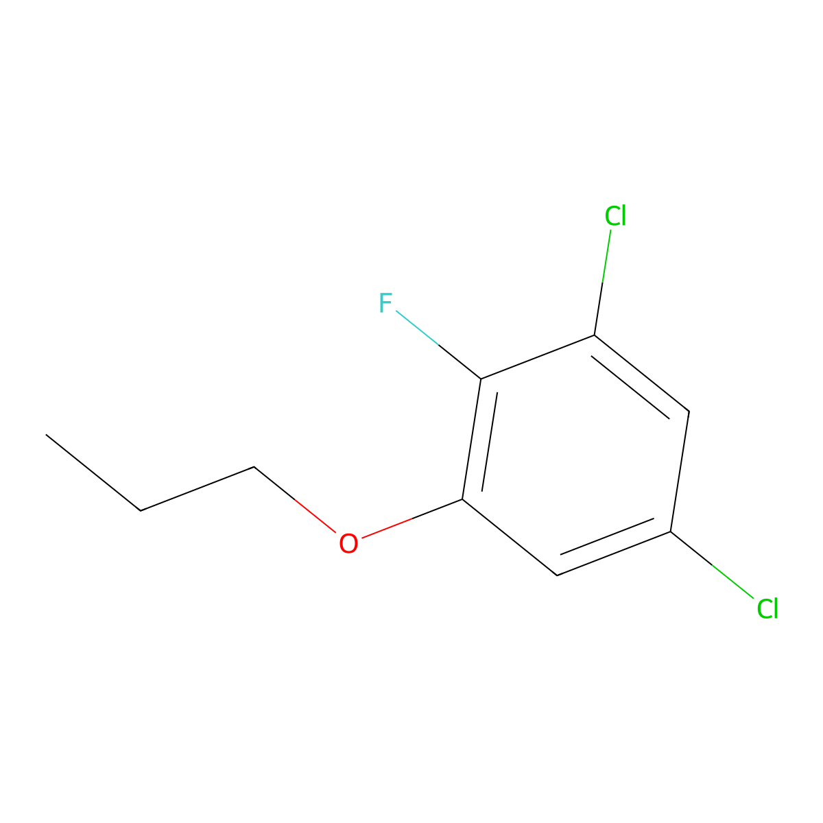 1,5-Dichloro-2-fluoro-3-propoxybenzene molecular structure, CAS 1881288-33-0